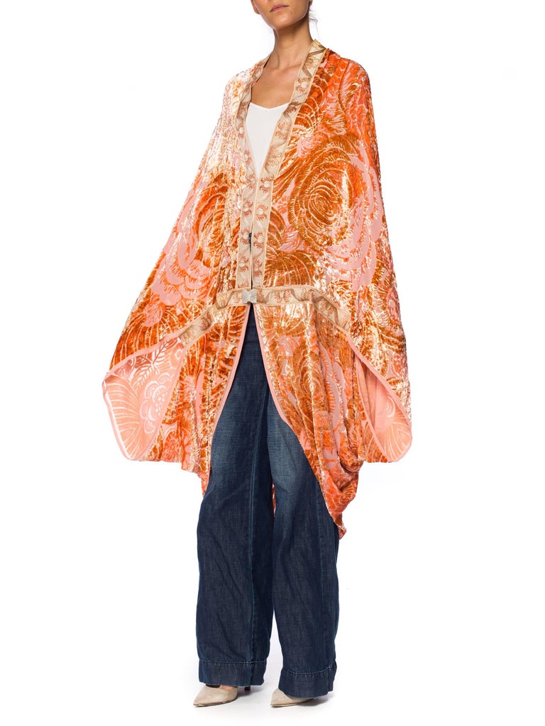 Cocoon Embellished Print Art Silk Kimono