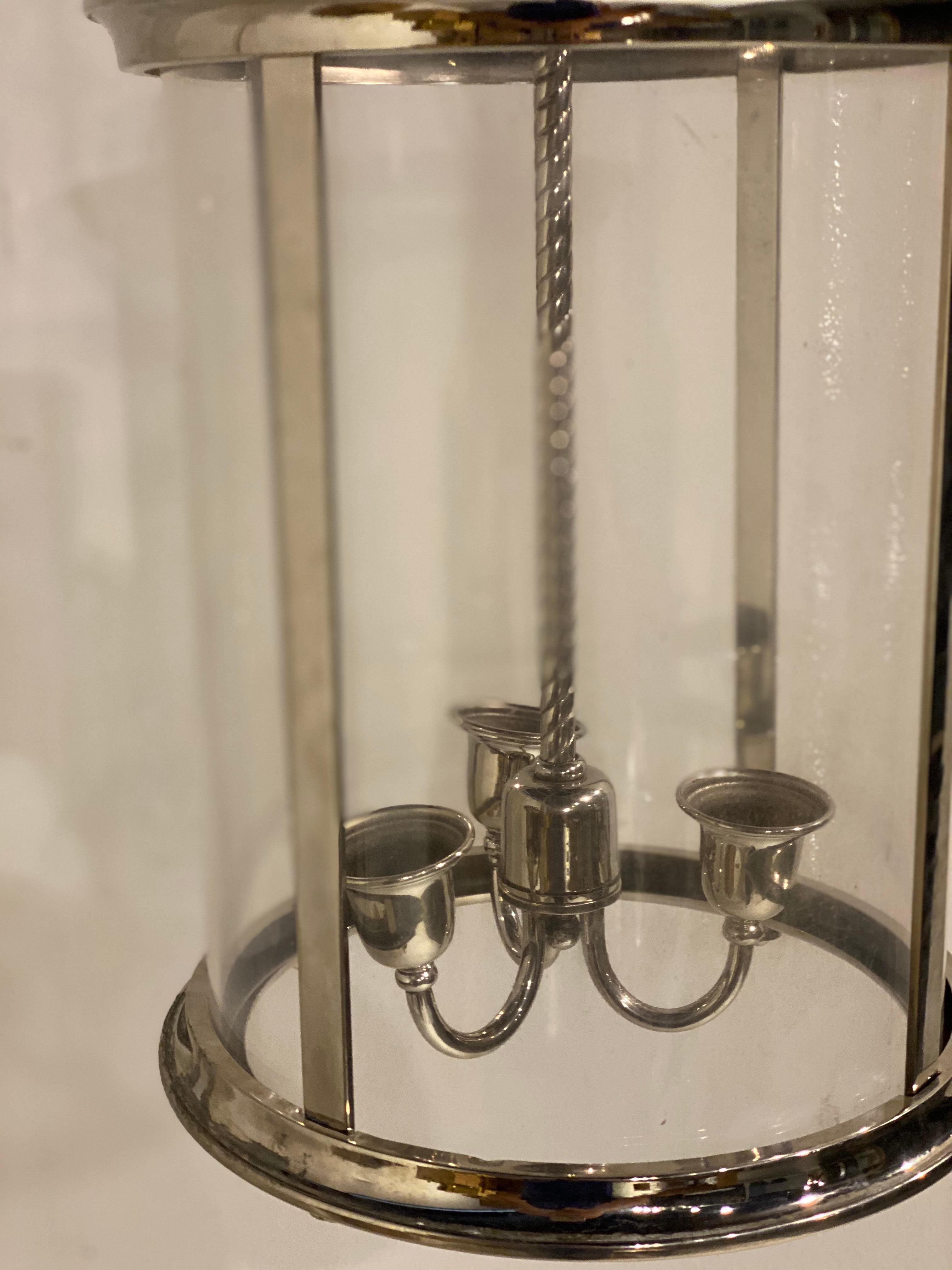 British 1920's Silver English Lantern For Sale