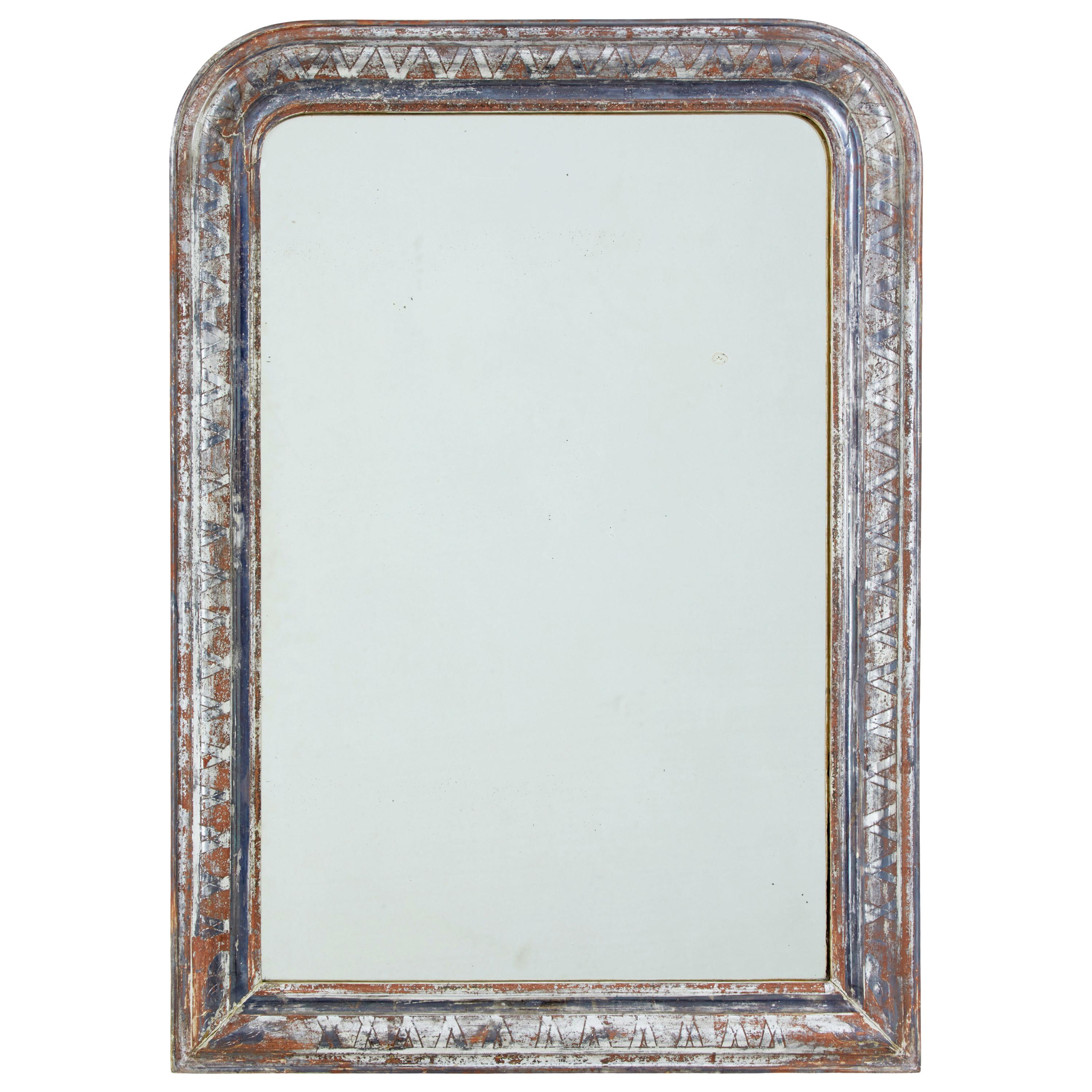 1920s Silver Gilt Patterned Wall Mirror