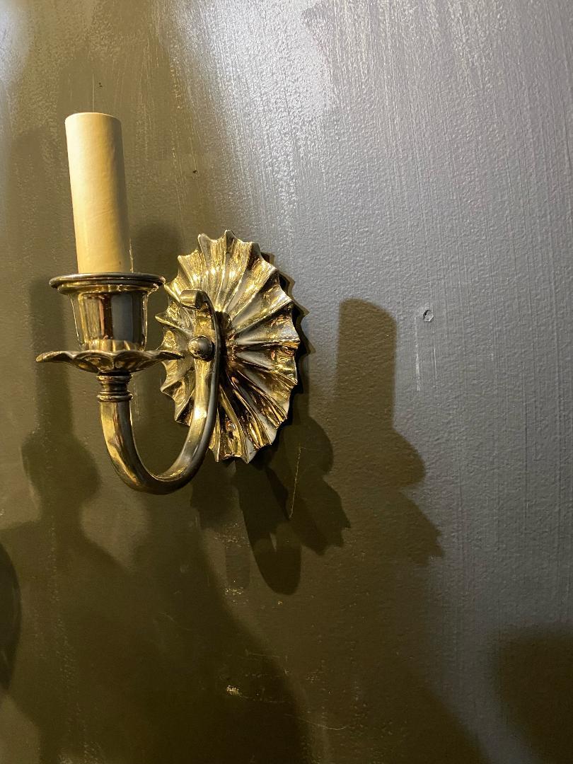 Americano Applique a una luce Caldwell placcate in argento degli anni '20 in vendita