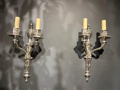 1920's Silver Plated Caldwell Sconces