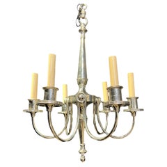 Antique 1920’s Silver Plated Chandelier