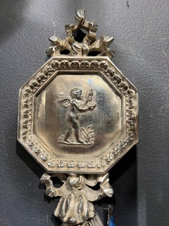 1920s Silver Plated Small Sconces With Cherubs