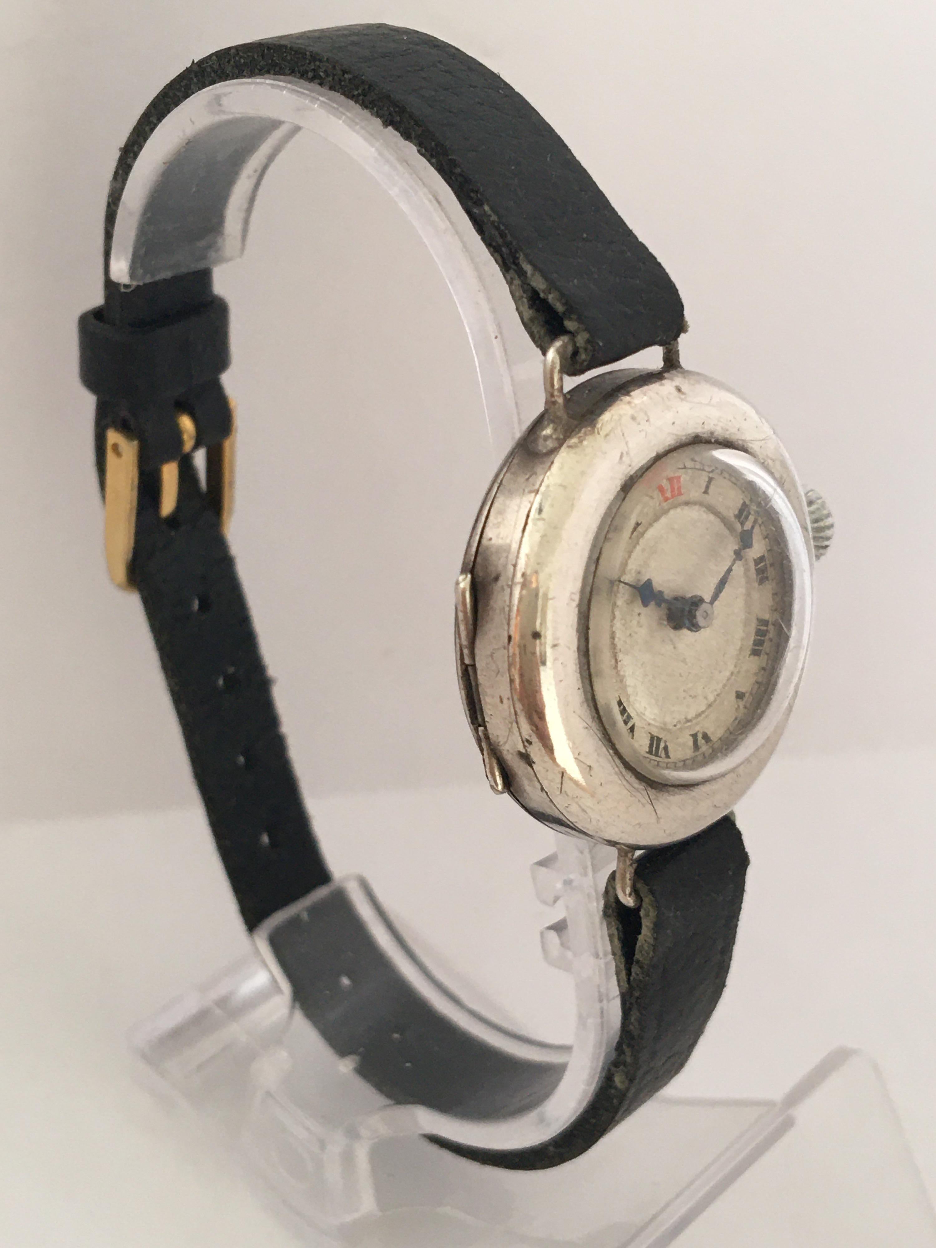 1920s Silver Vintage Ladies Trench Watch 7
