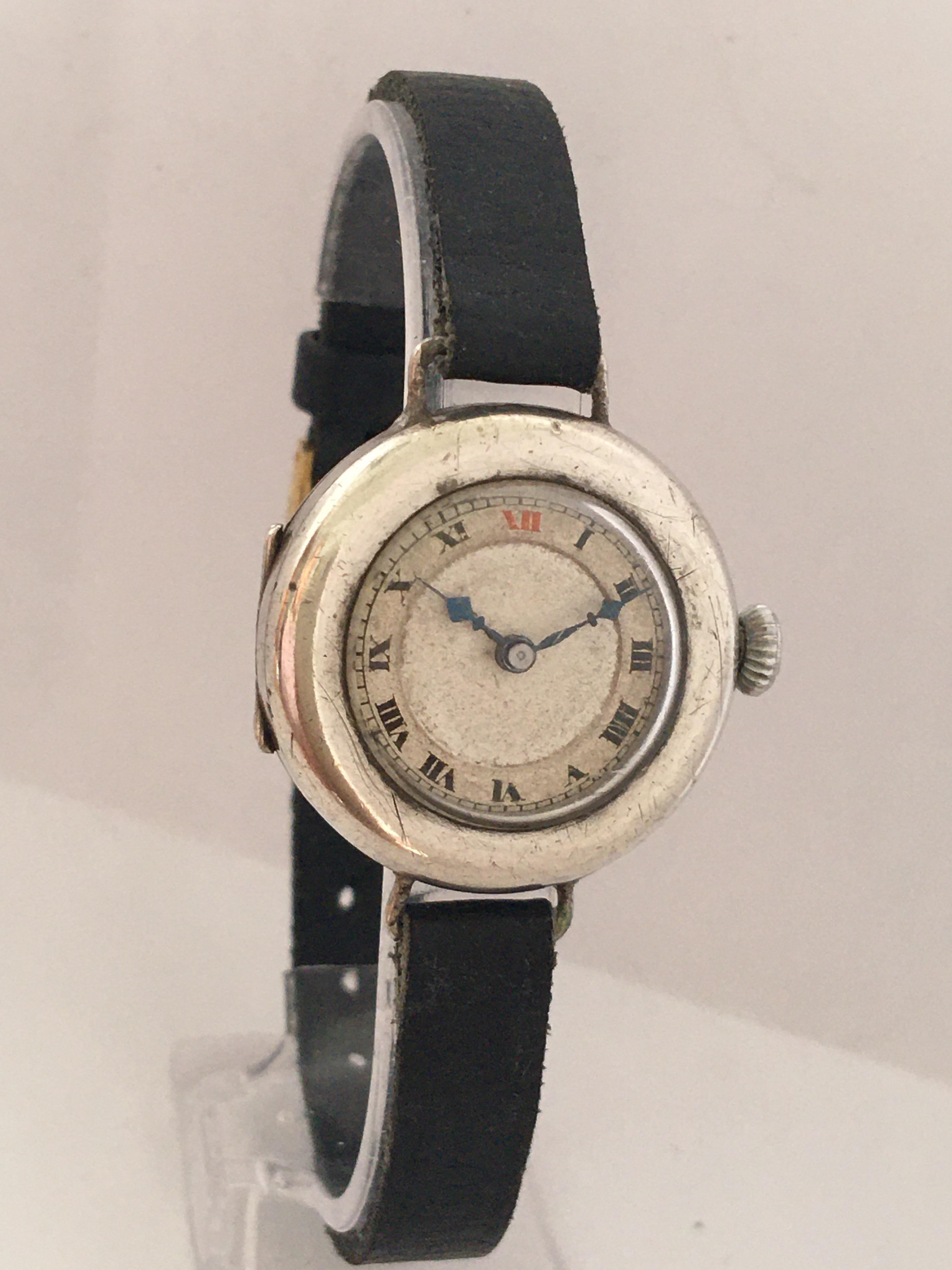 1920s Silver Vintage Ladies Trench Watch 8