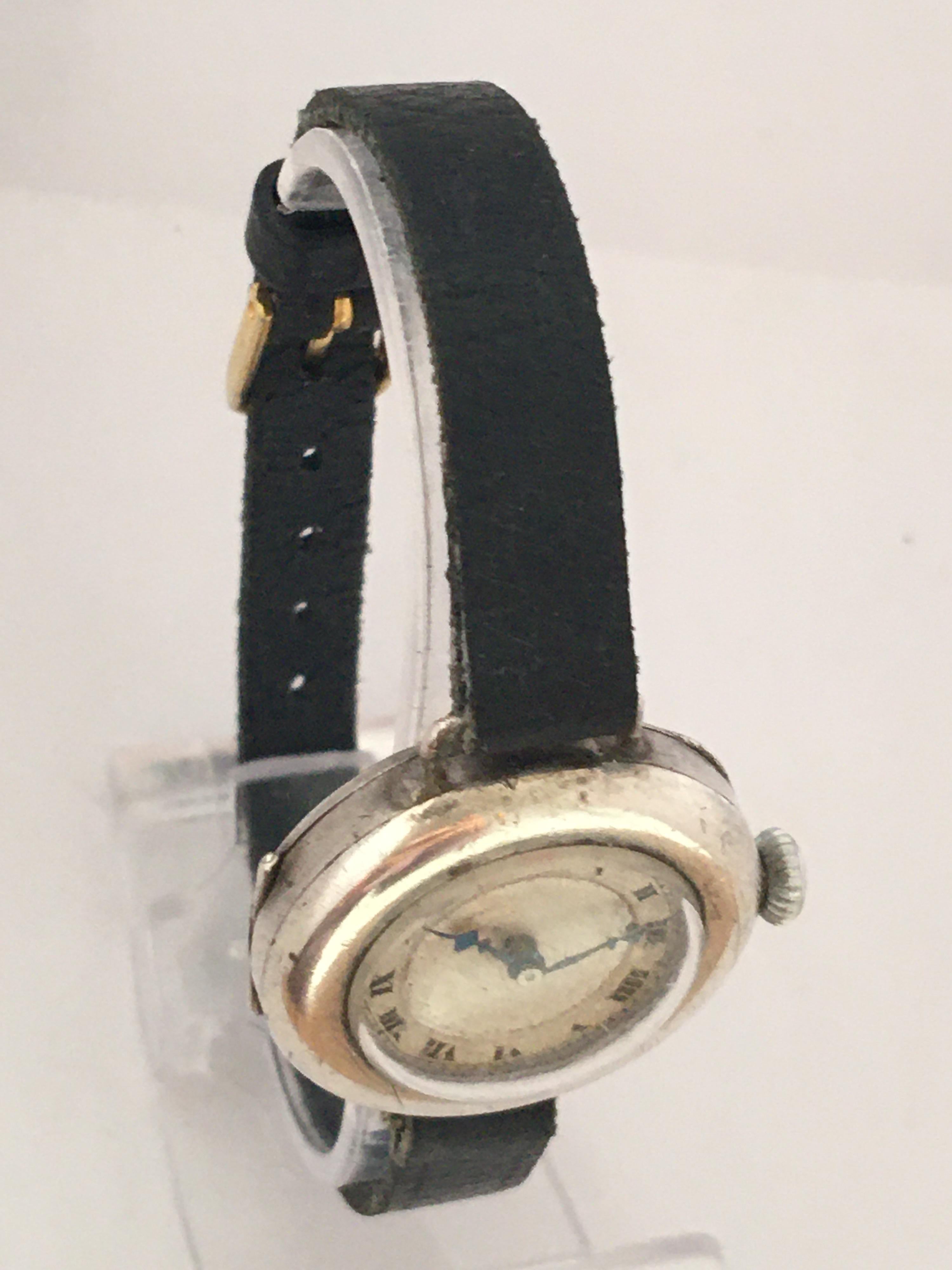 1920s Silver Vintage Ladies Trench Watch 1