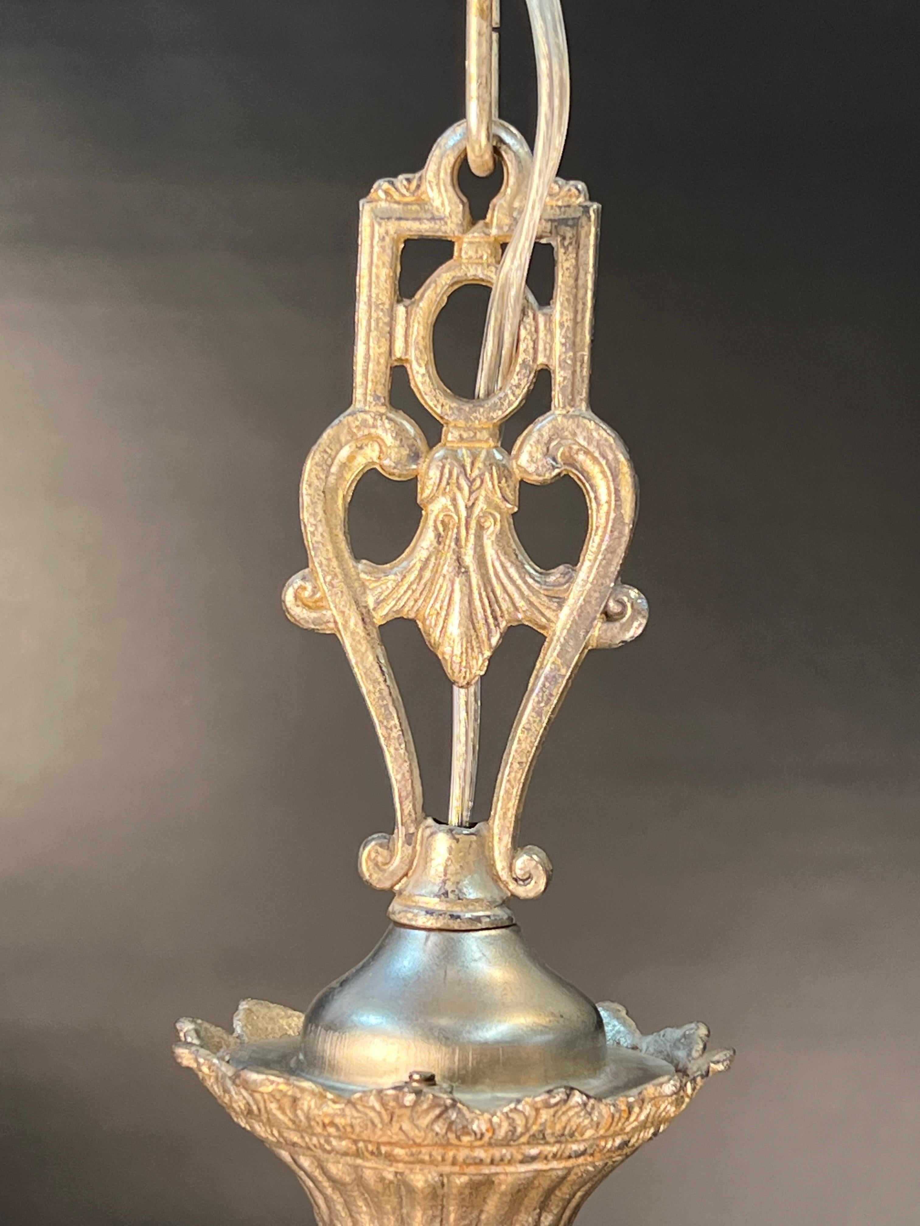 1920's Silvered Brass 5 Tier Wedding Cake Chandelier 6