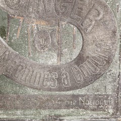 1920s Singer Sewing Machine Industrial Galvanised Steel Advertising Sign '2'