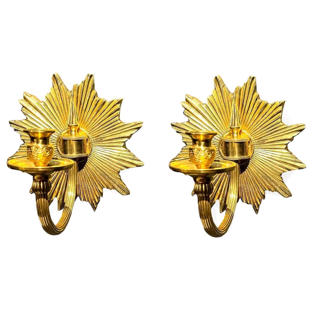 1920er Jahre Single Light Sunburst Sconces im Angebot