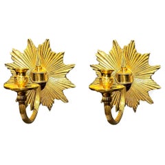 1920er Jahre Single Light Sunburst Sconces