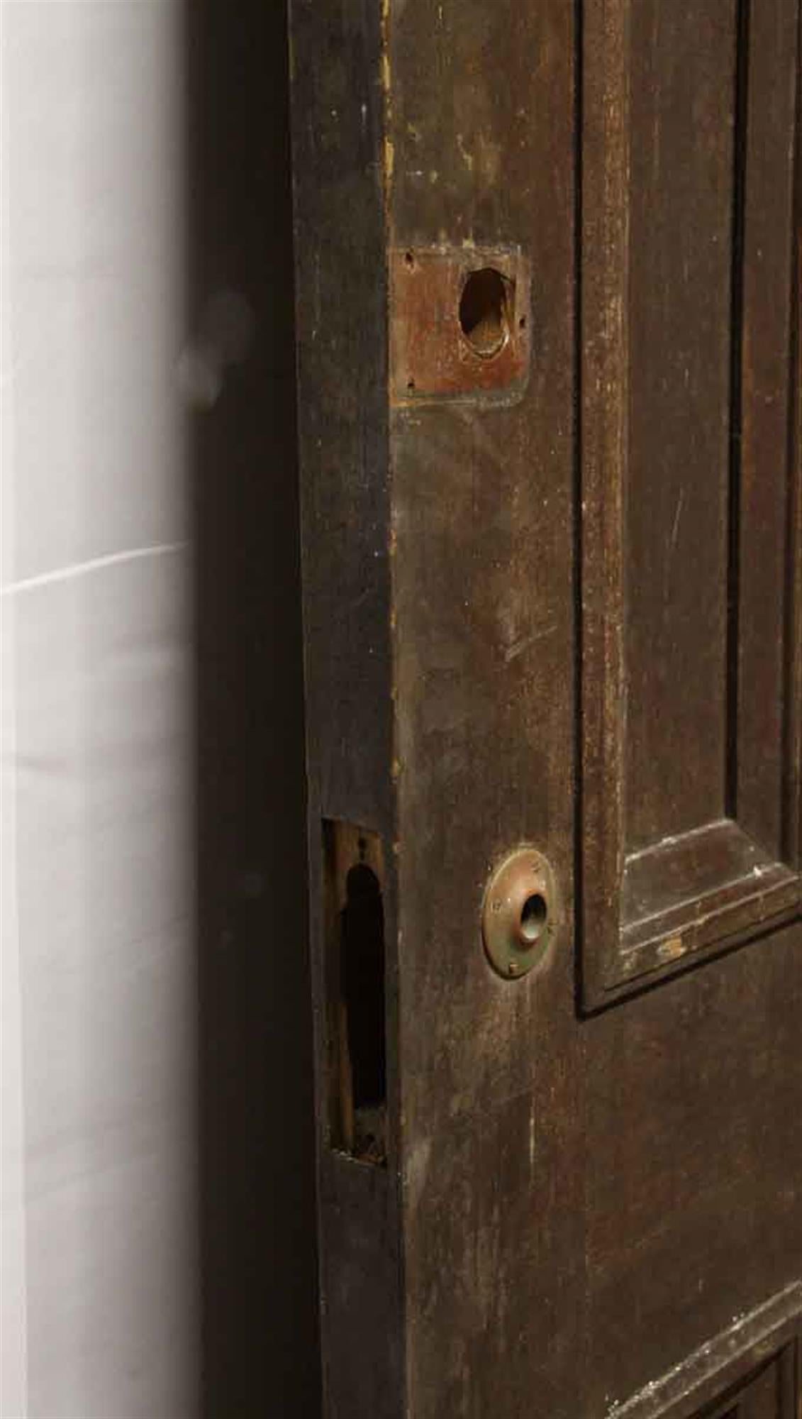 1920er Jahre Sechs Panel dunklen Ton Kastanie Breite Privatsphäre Tür (amerikanisch)