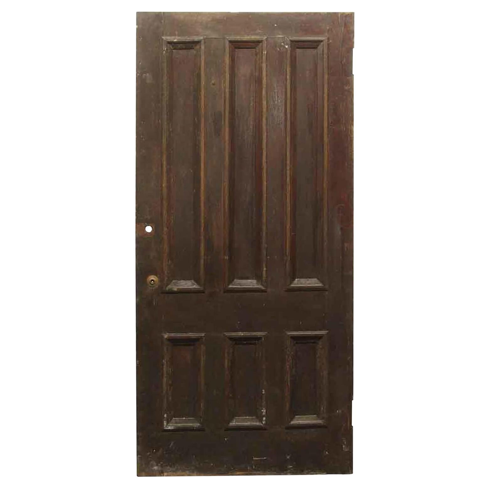 1920er Jahre Sechs Panel dunklen Ton Kastanie Breite Privatsphäre Tür
