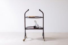 1920's Small curved wood trolley