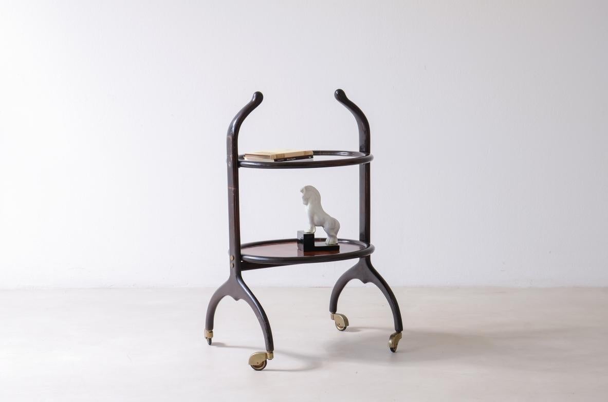 1920er Jahre Kleiner Wagen aus gebogenem Holz (Art nouveau) im Angebot