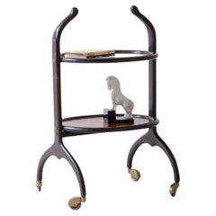 1920's Small curved wood trolley