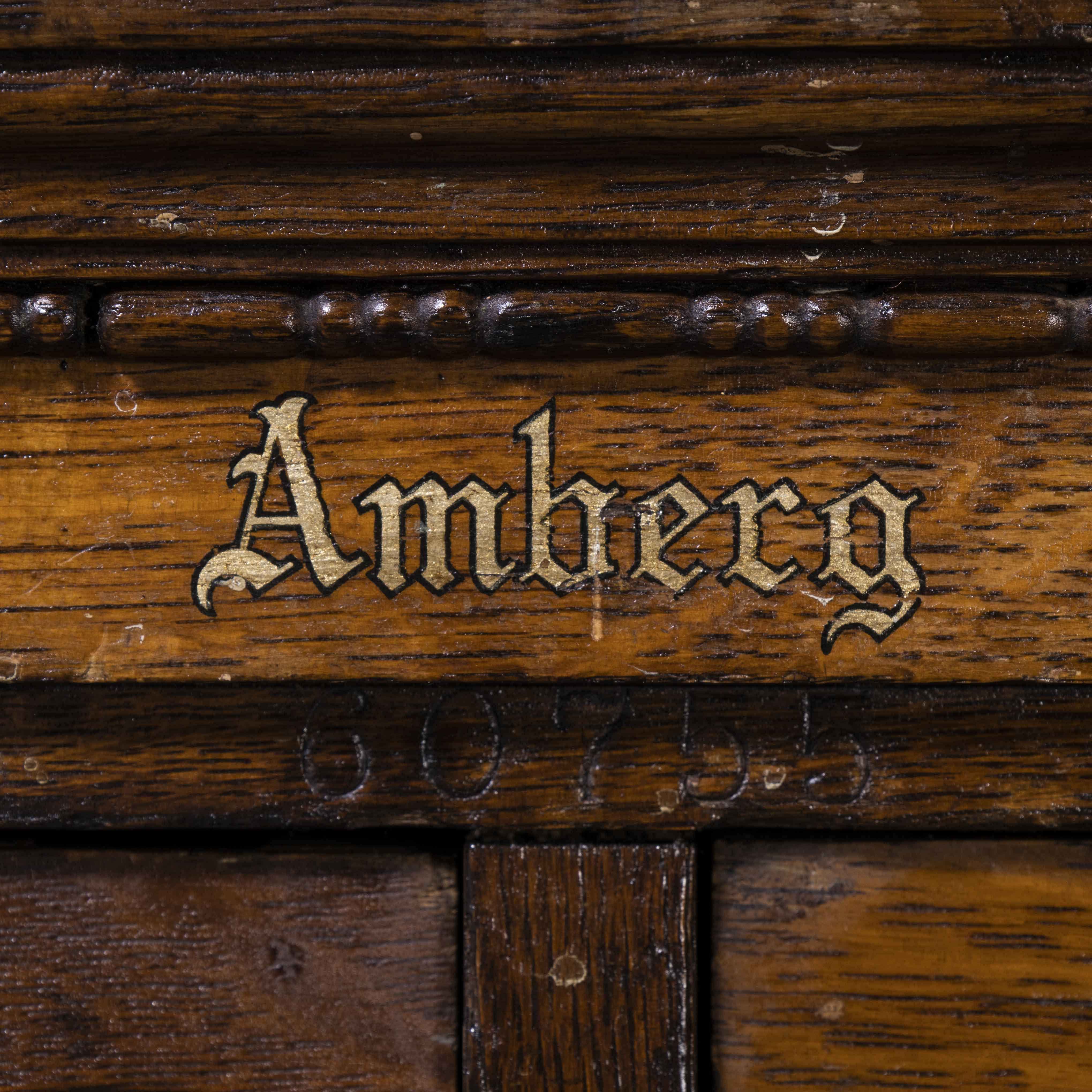 Oak 1920's Small Letter Filing Cabinet by Amberg File and Index Co Ltd