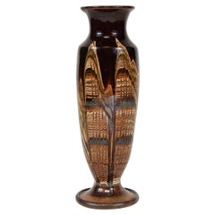 1920s Small Multi-Color Glazed Vase from France