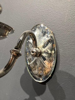 Appliques à miroir à une seule lumière d'origine française des années 1920