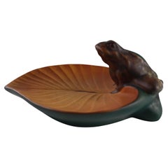 Used 1920's Small Handcrafed Danish Art Nouveau Handcrafted Frog Dish by Ipsens Enke