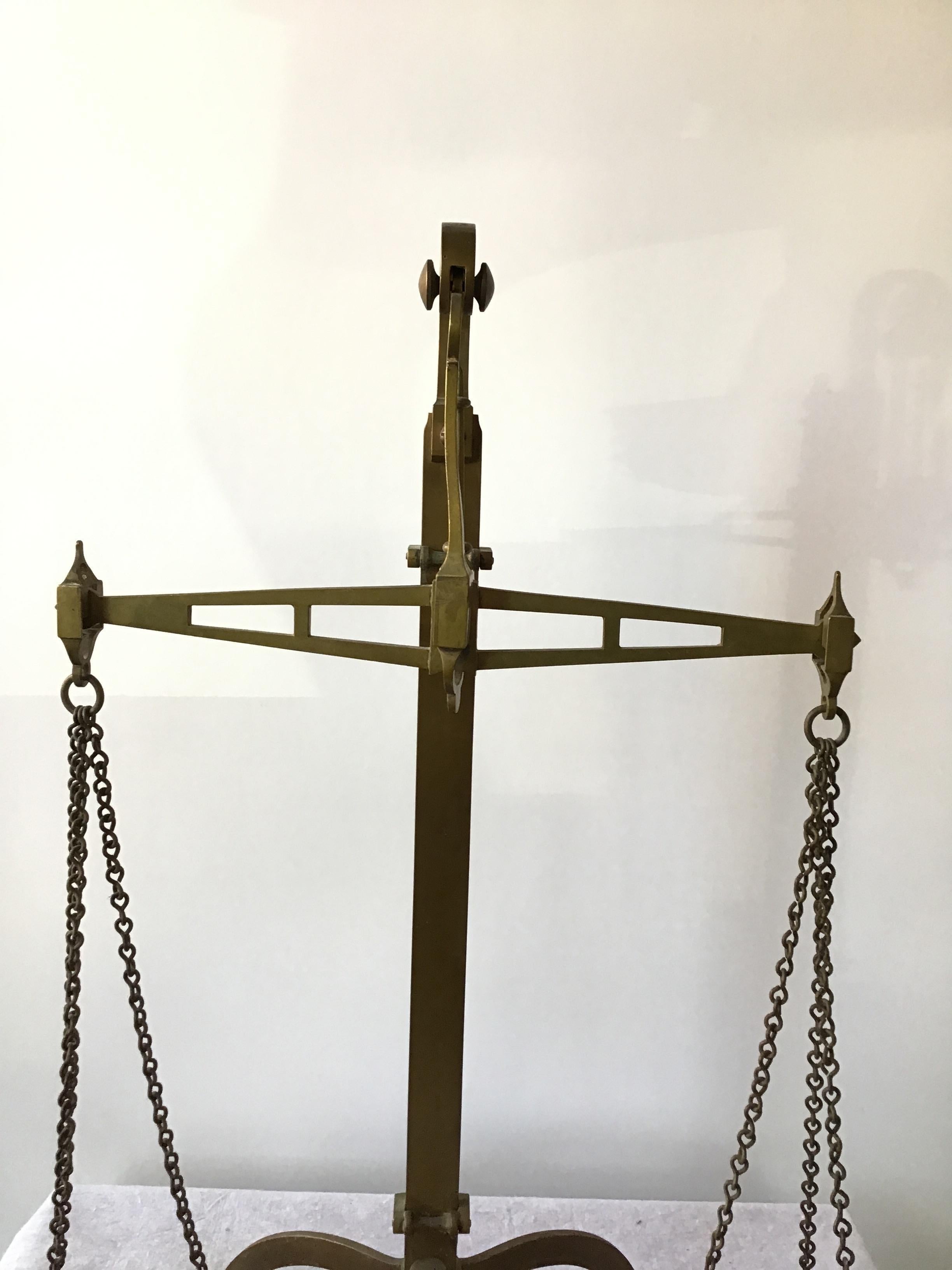 1920s solid brass balancing.