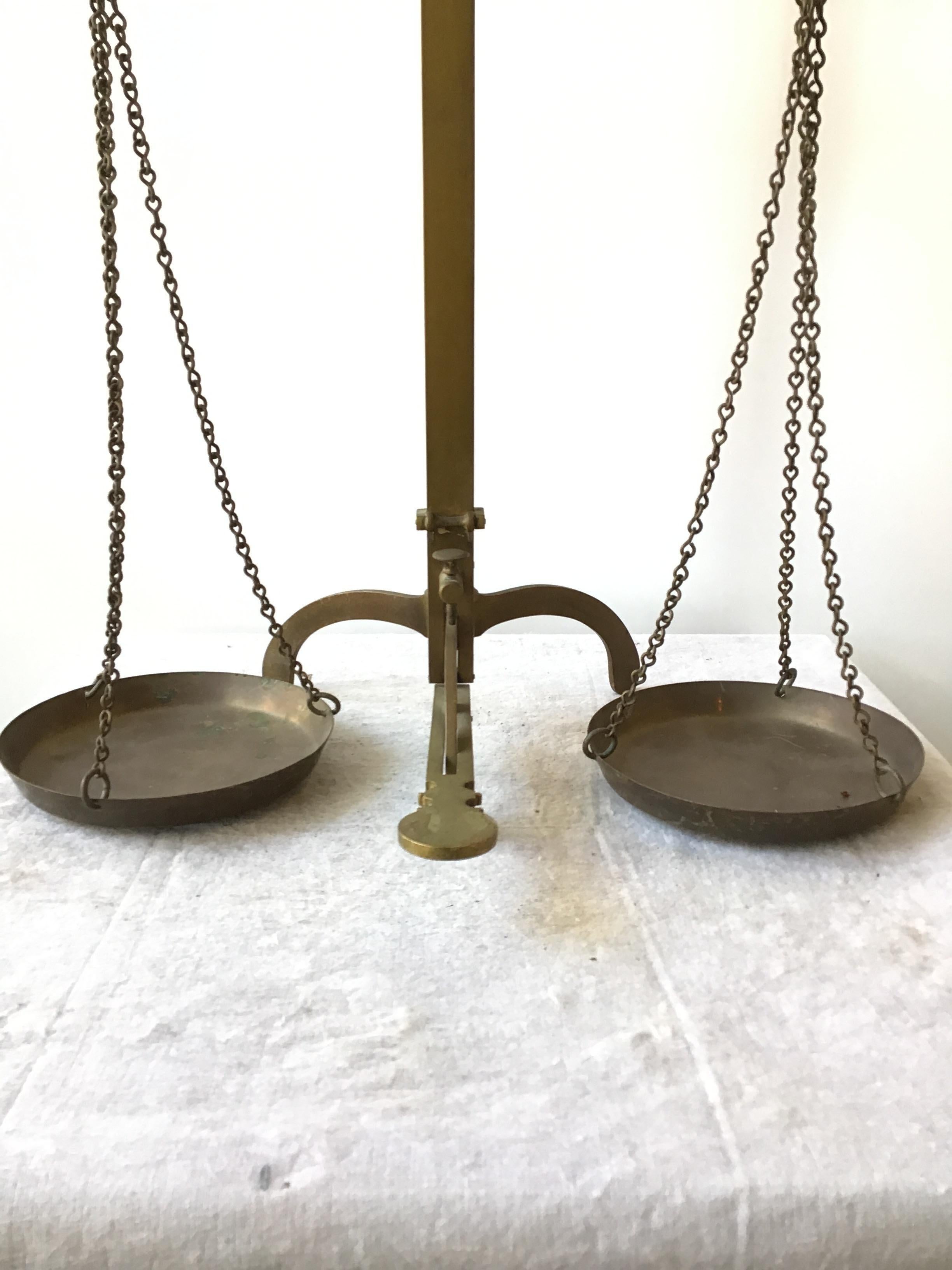 1920s Solid Brass Balancing In Good Condition For Sale In Tarrytown, NY