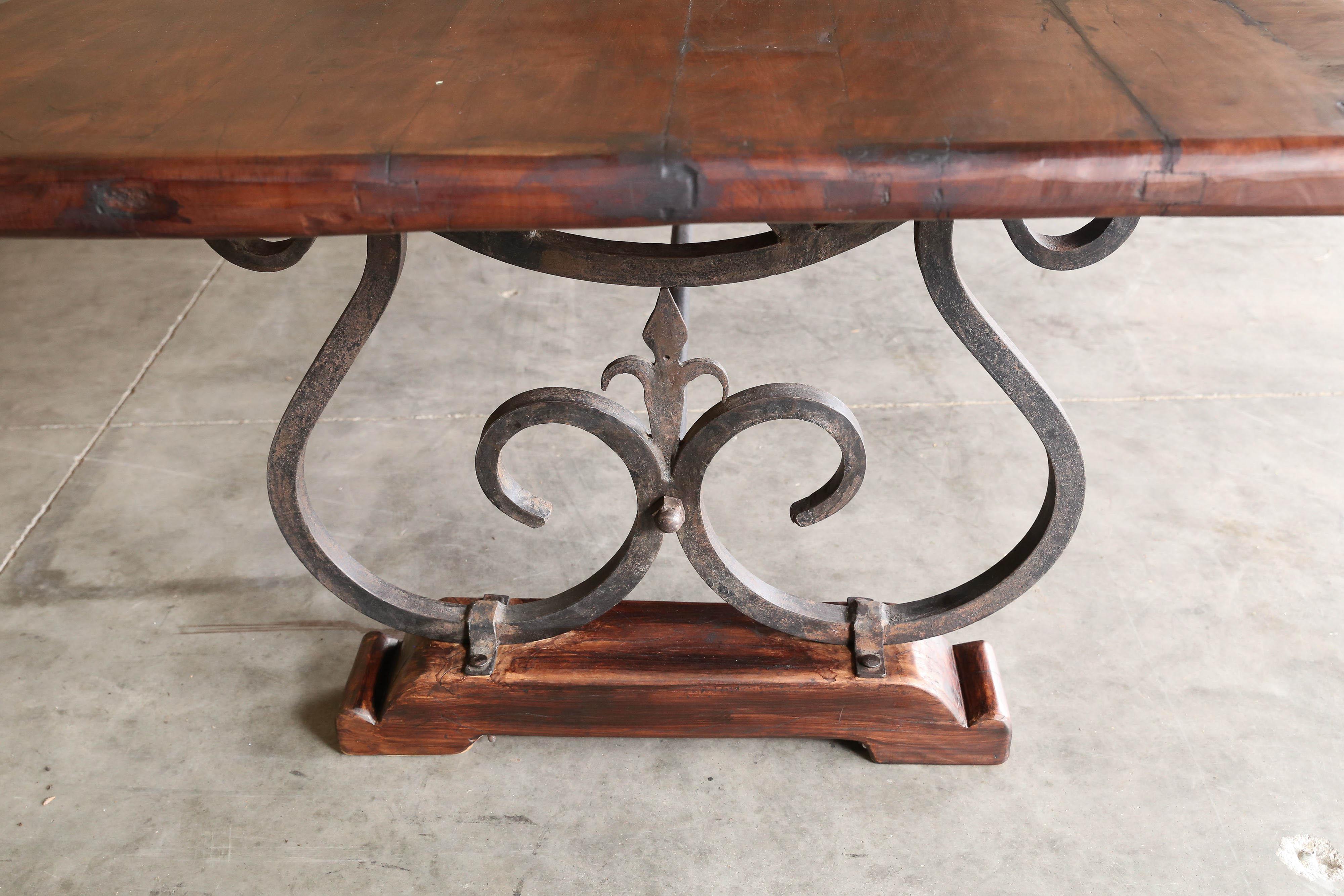 A historic table for Thanks Giving dinner. Another table better than this cannot be found in the market for a grand family gathering. The top is a thick handcrafted solid teak wood all through. It has unmatched mellowing wood patina.
The top is