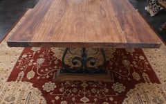 1920s Solid Teak Wood Unique Dining Table in the Great Colonial Tradition