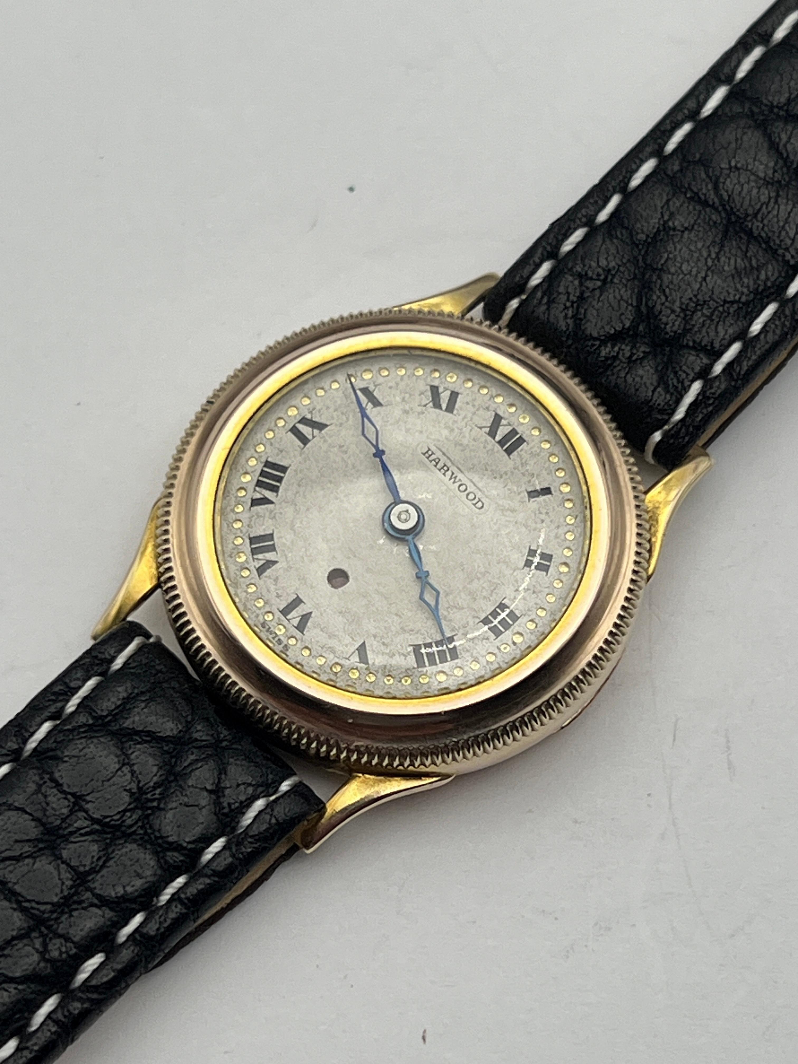 1920’s Solid Yellow Gold Harwood Bumper Automatic For Sale 4