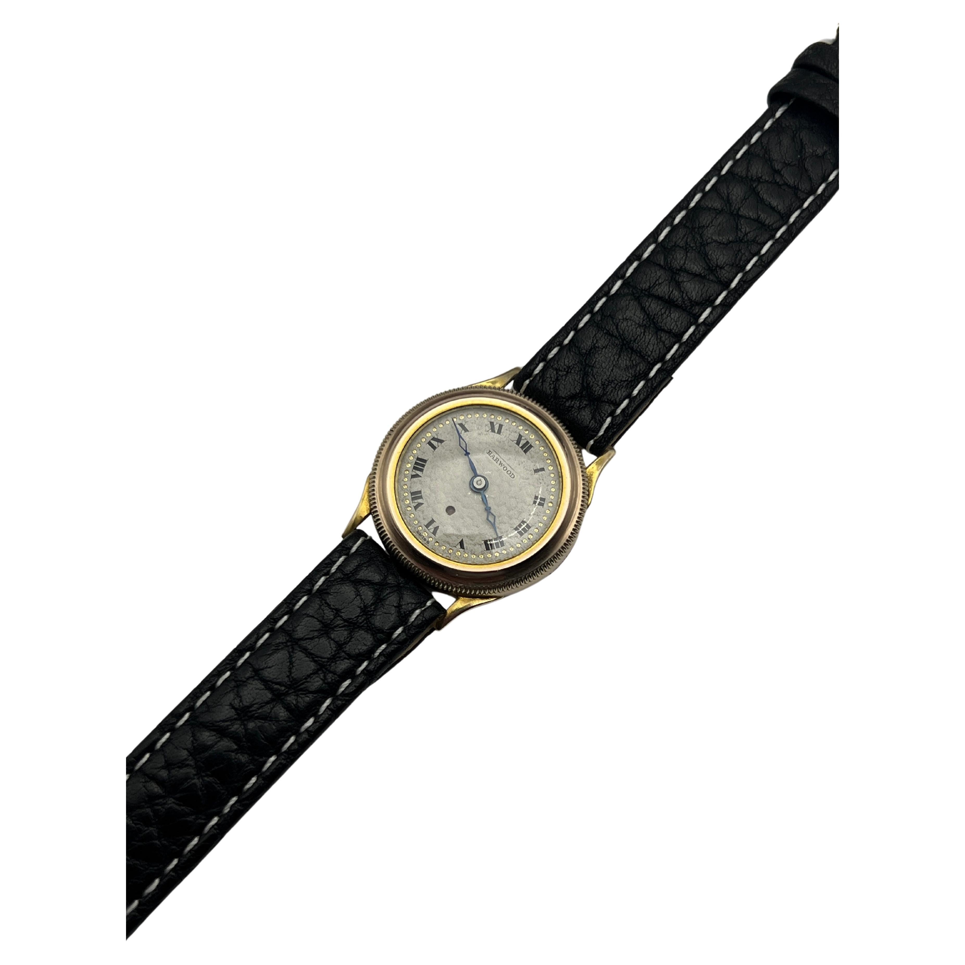 1920’s Solid Yellow Gold Harwood Bumper Automatic For Sale