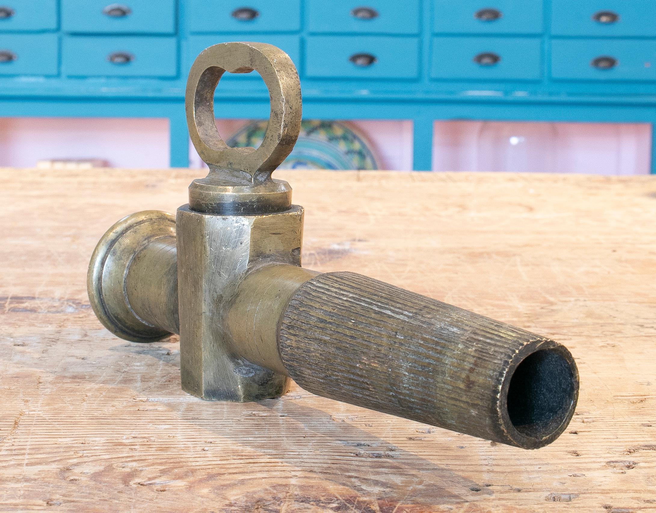 1920s Spanish bronze single handle faucet tap.