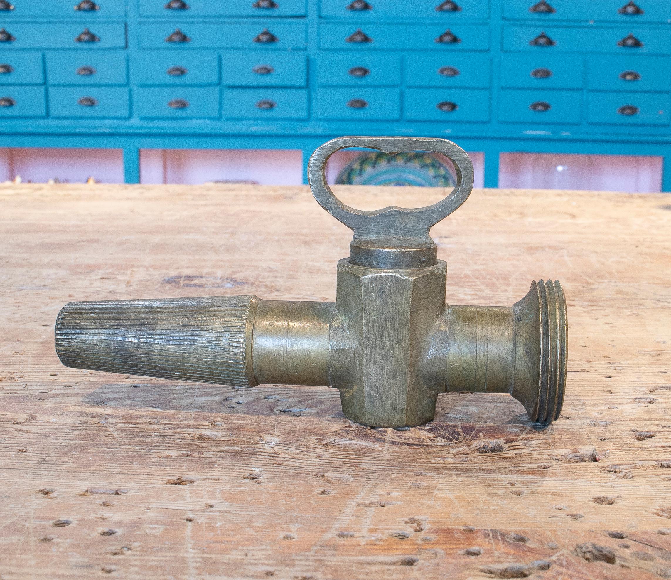 1920s Spanish Bronze Single Handle Faucet Tap In Good Condition In Marbella, ES