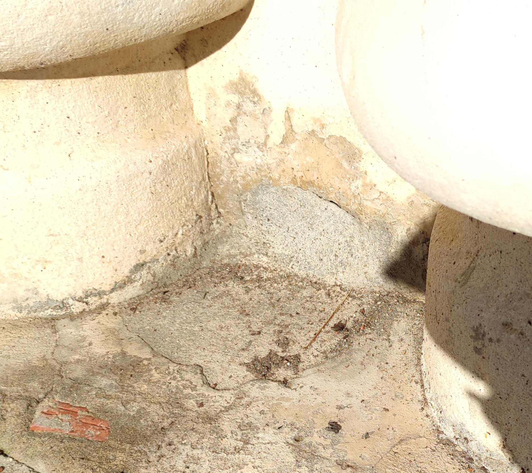 1920s Spanish Hand Carved Limestone Wall Fountain with Two Spouts 8