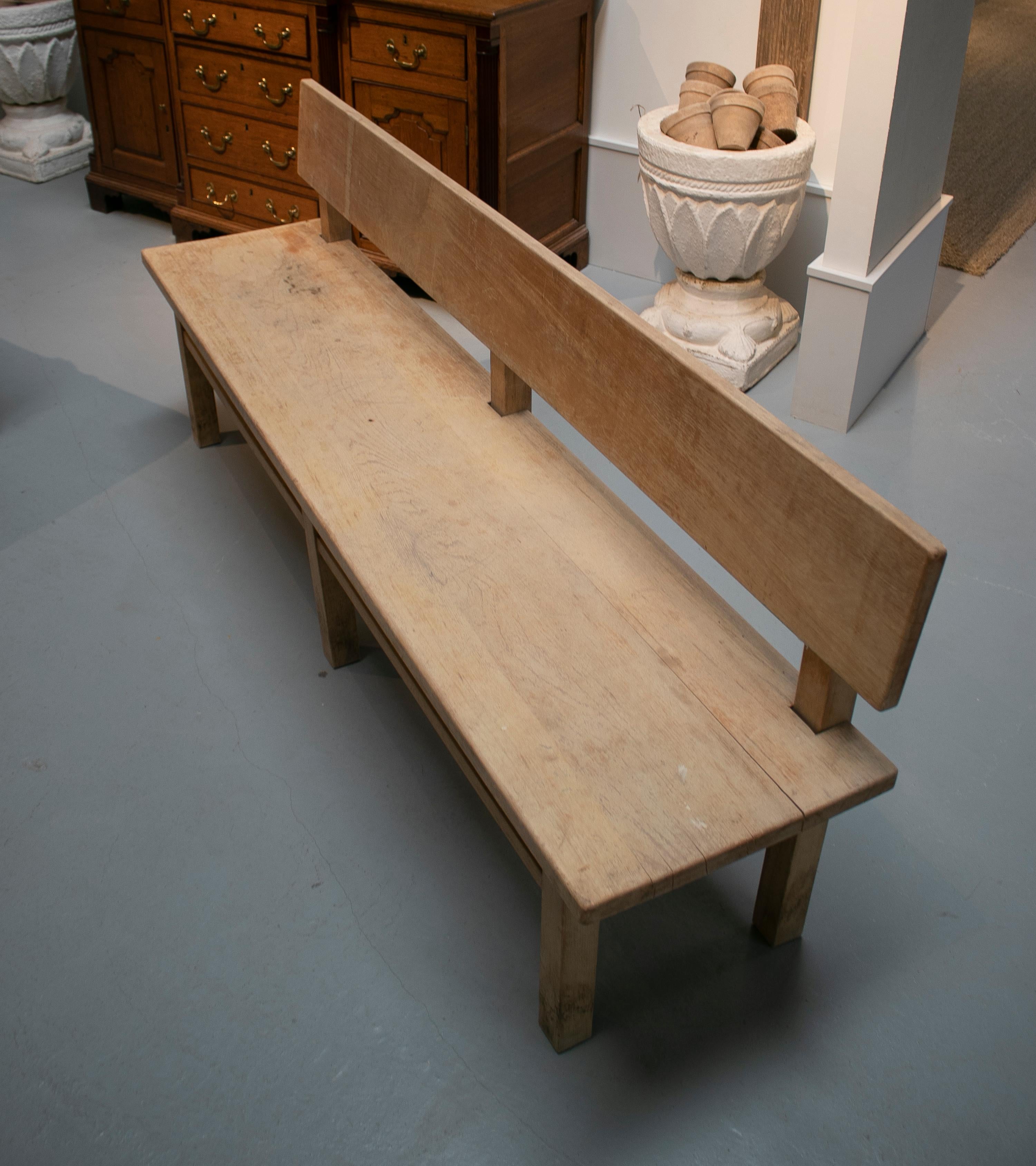 20ième siècle Banc en bois de pin espagnol des années 1920 en vente