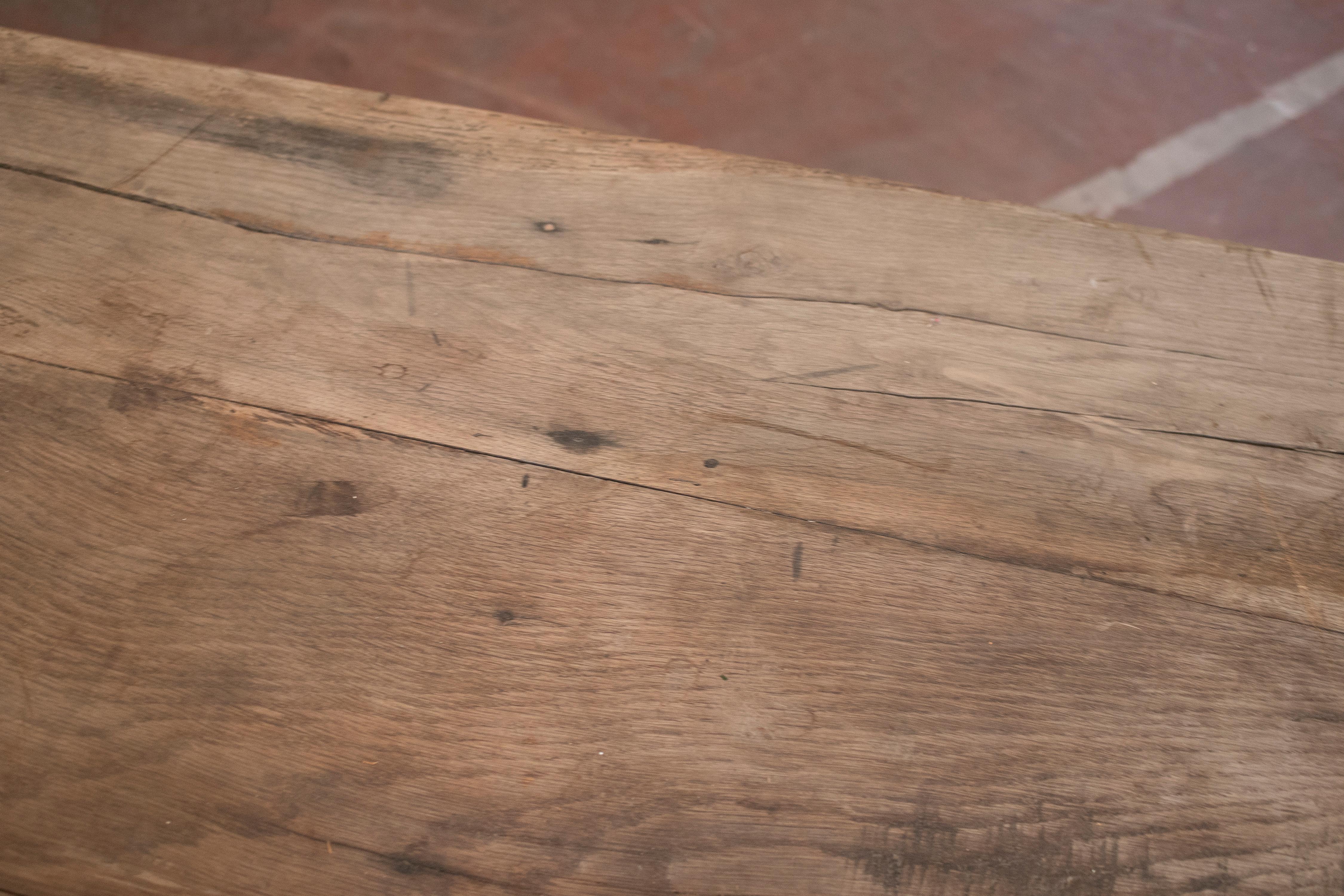 1920s Spanish Pine Wood Farmhouse Table w/ Drawers on Sides 10