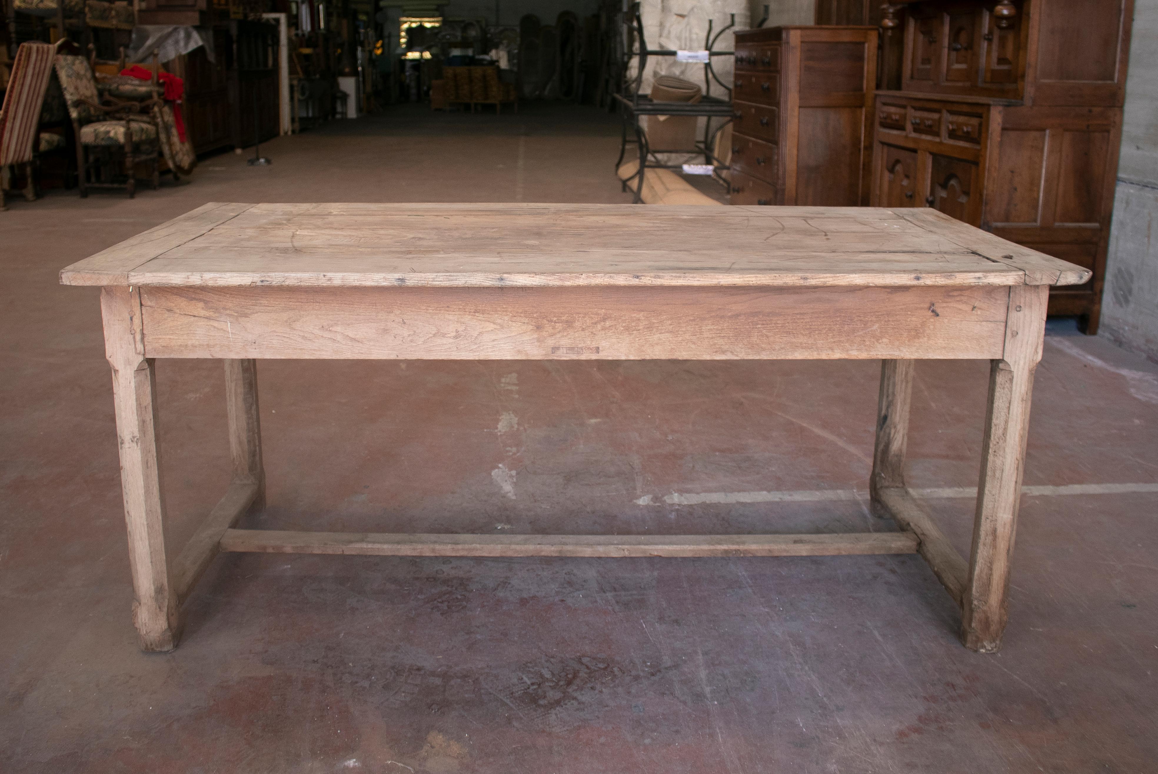 farmhouse table with drawers