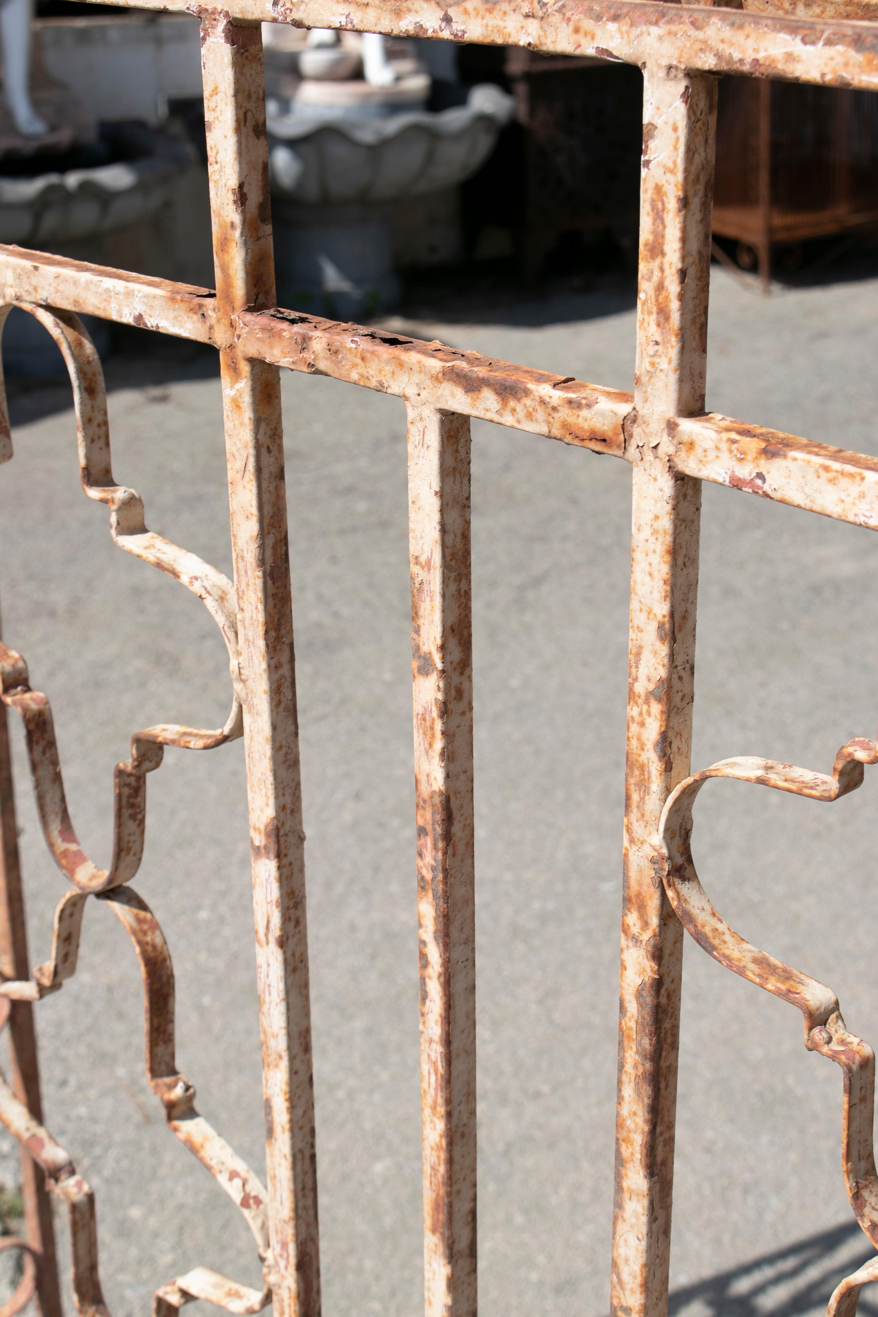 1920s Spanish Wrought Iron Window Grille 7