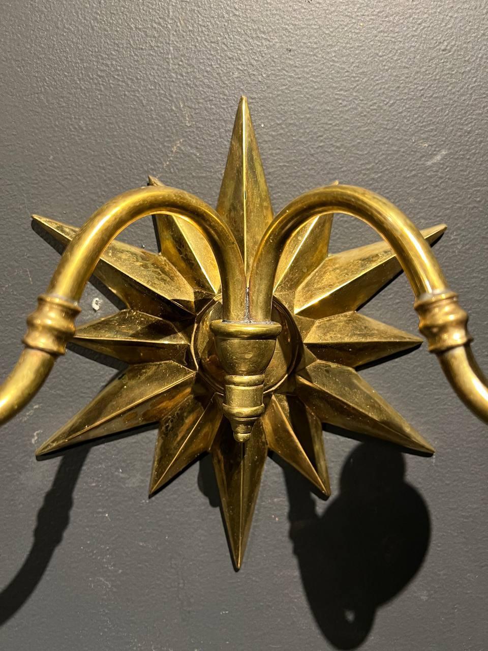 Other 1920s Starburst Double Light Sconces For Sale