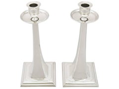 1920s Sterling Silver Candlesticks