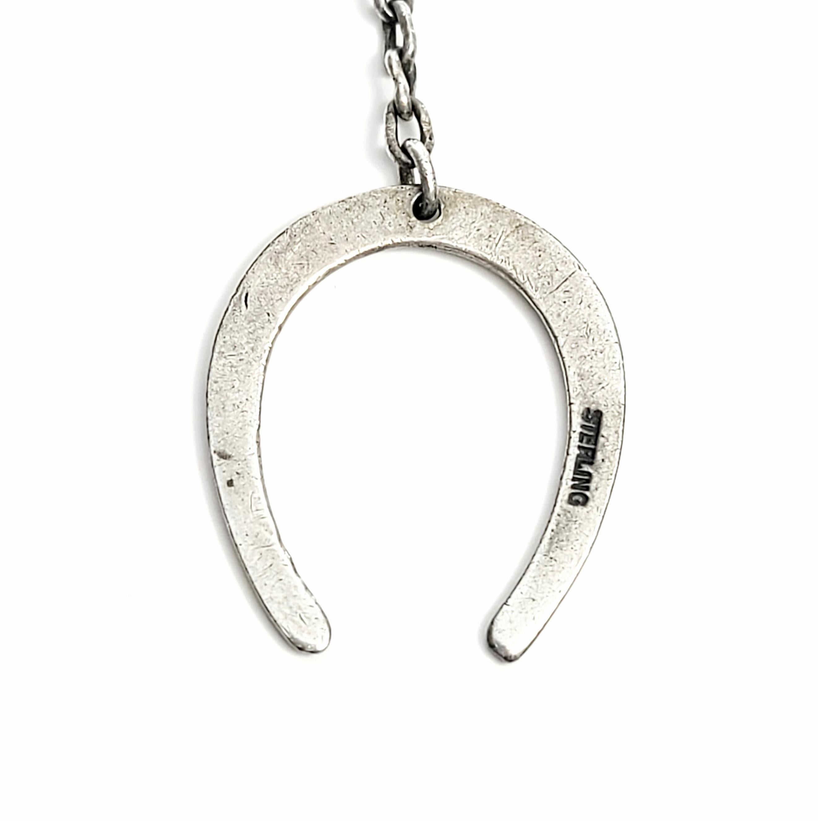 1920's Sterling Silver Dismal Desmond Dog Charm and Horseshoe Fob In Good Condition For Sale In Washington Depot, CT