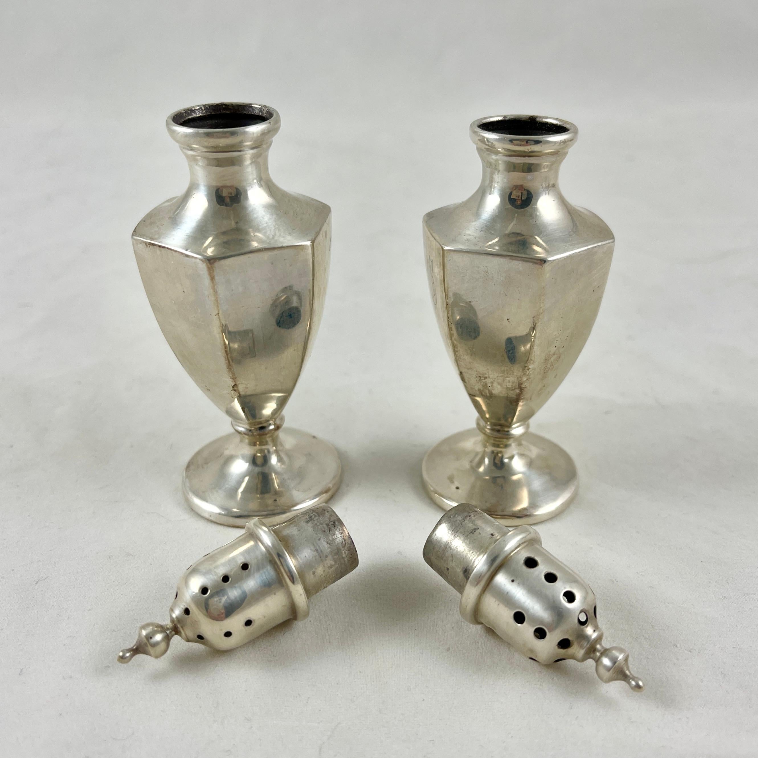 Early 20th Century 1920s Sterling Silver Salt and Pepper Shaker Pairs, Set of Eight