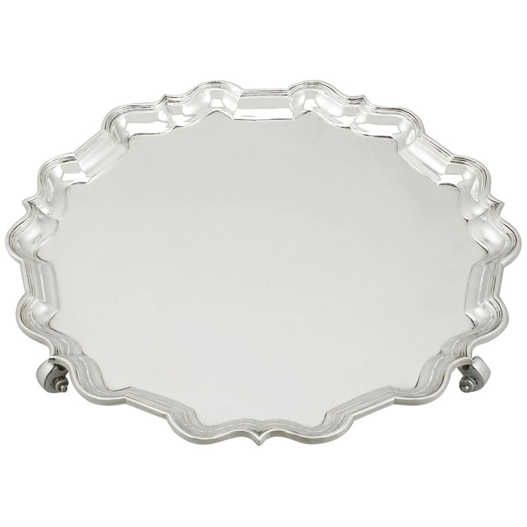 1920s Sterling Silver Salver For Sale
