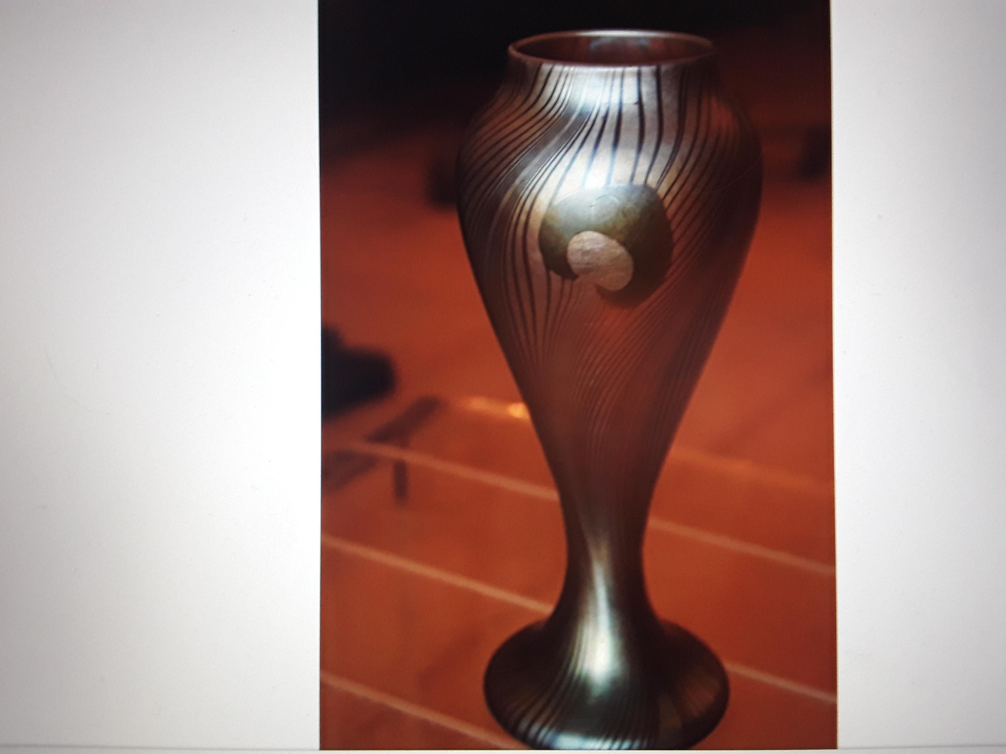 1920s Steuben Glass Frederick Carders Masterpiece Gold Aurene Flowers&Vines Vase 4