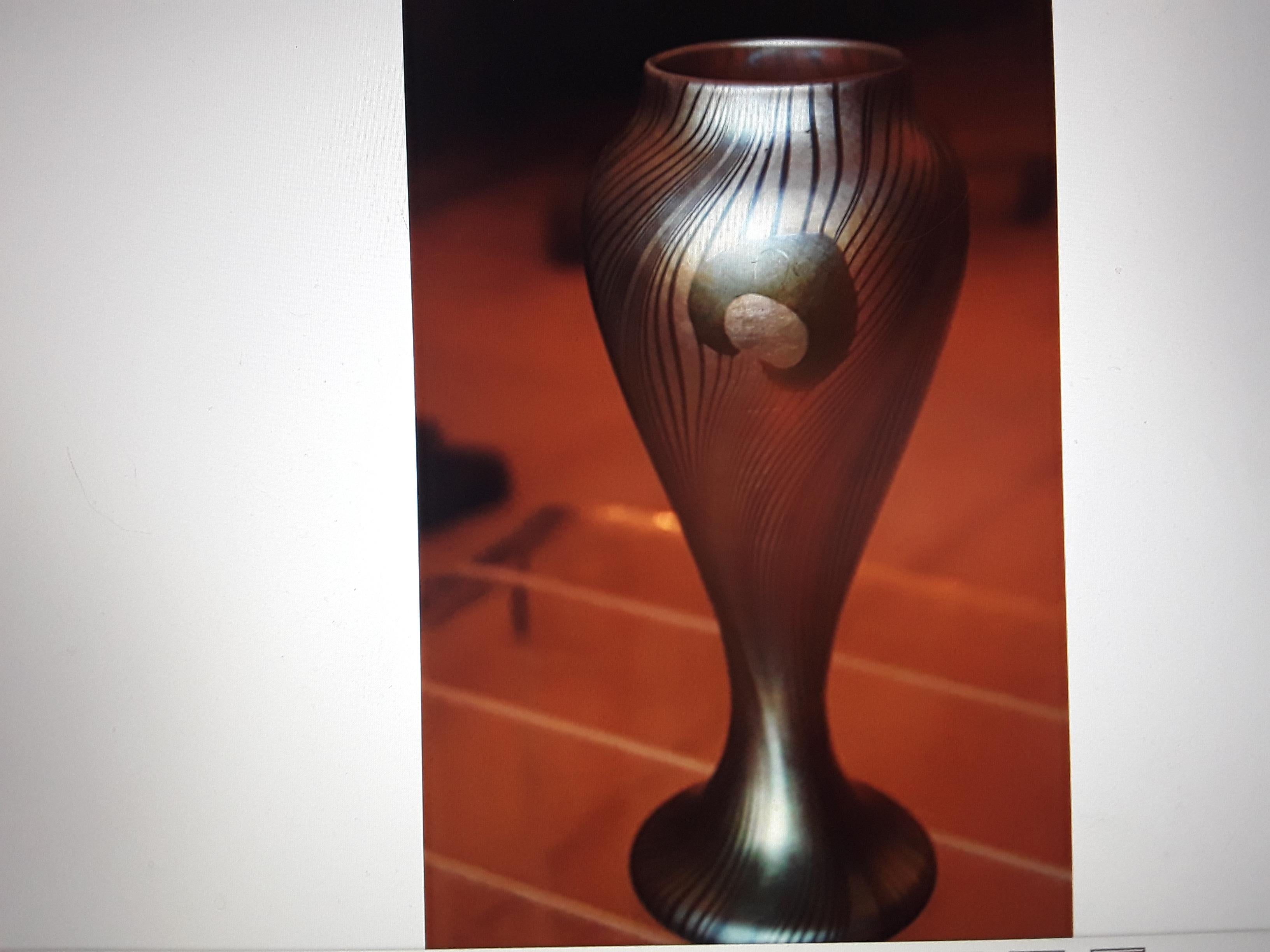 1920s Steuben Glass Frederick Carders Masterpiece Gold Aurene Flowers&Vines Vase 5