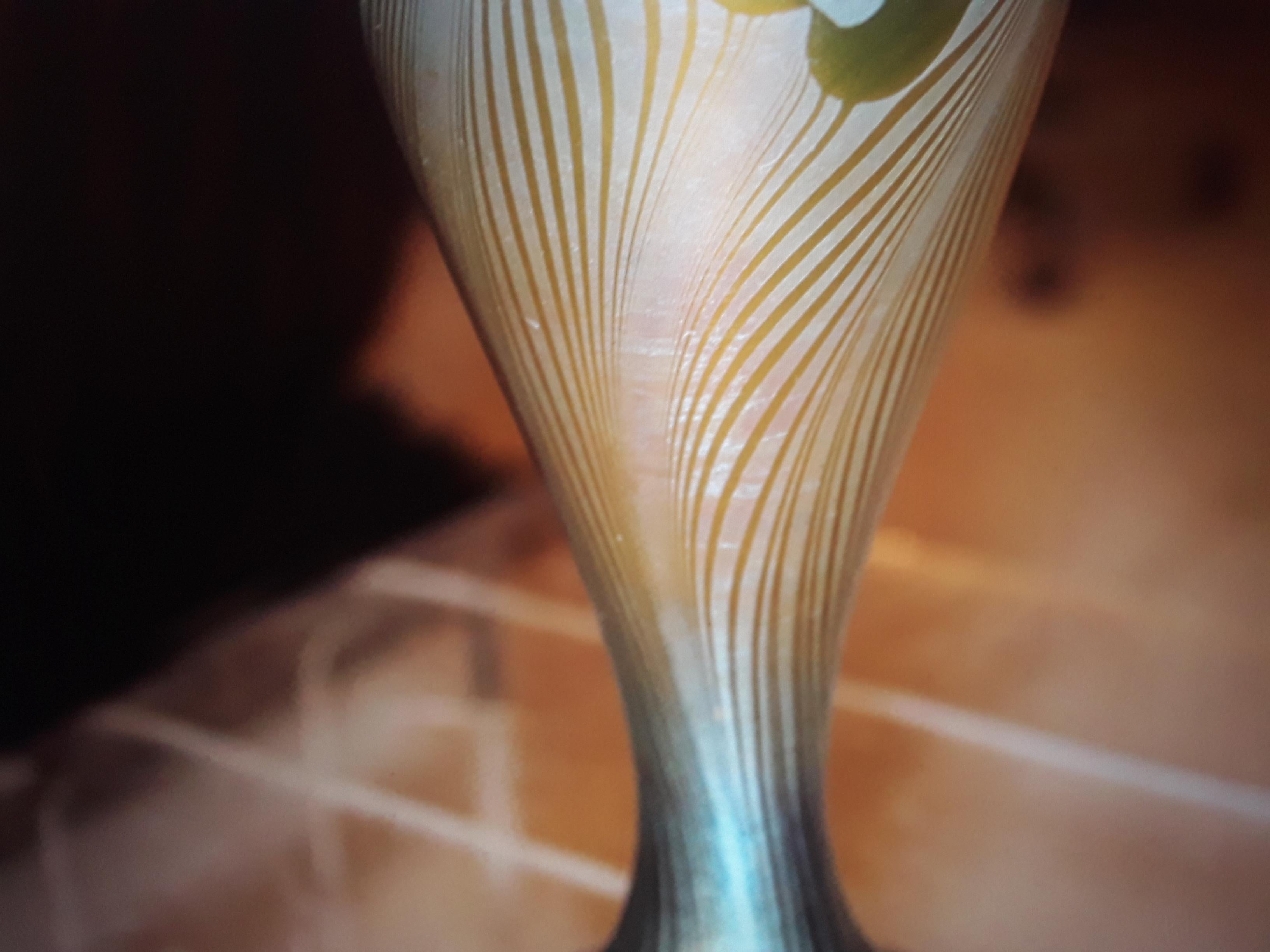 1920s Steuben Glass Frederick Carders Masterpiece Gold Aurene Flowers&Vines Vase In Good Condition In Opa Locka, FL