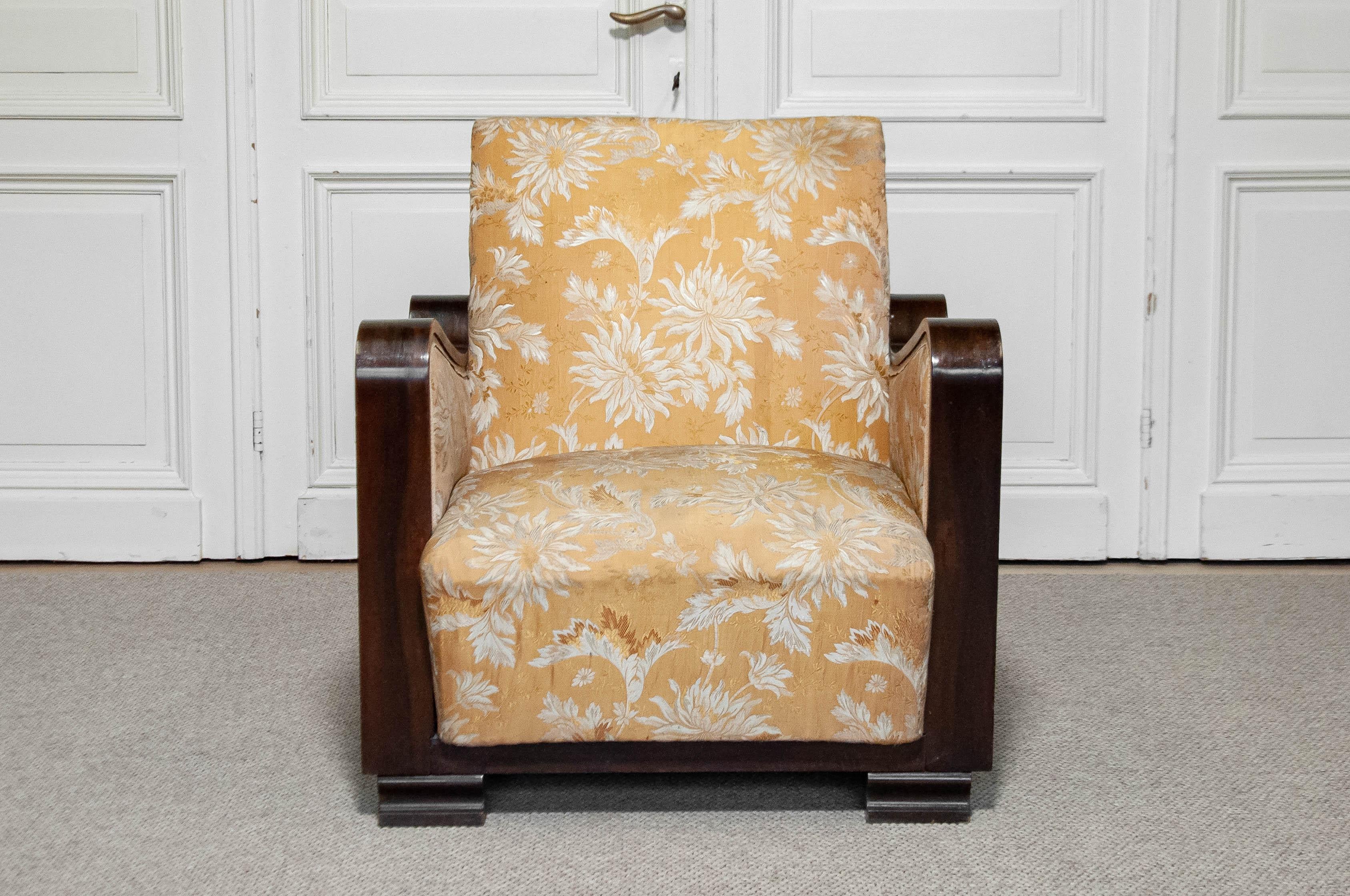 Early 20th Century 1920s Swedish Art Deco Club Chair For Sale