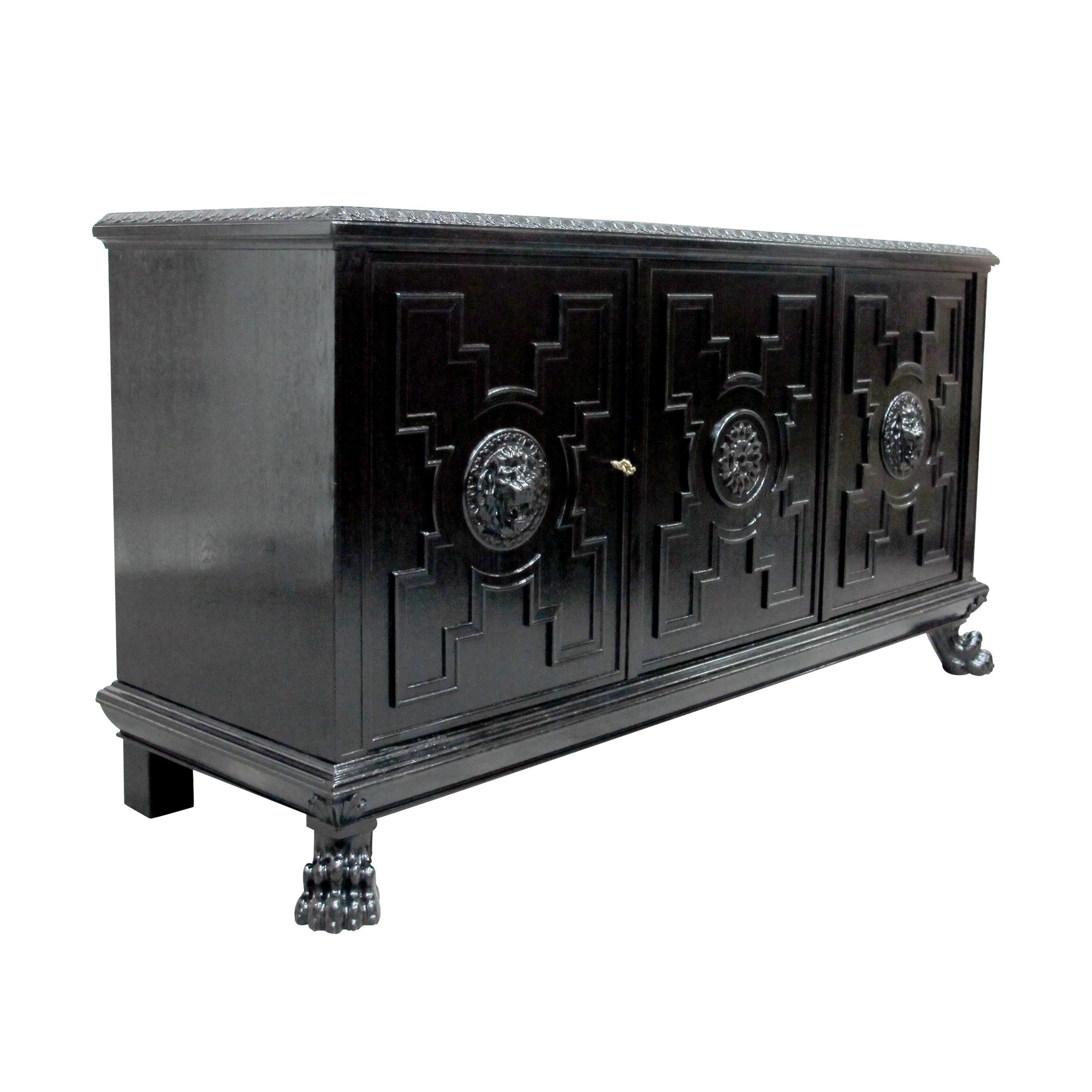 Neoclassical 1920s Swedish Grace Sideboard by Bodafors – A Timeless Statement Piece For Sale