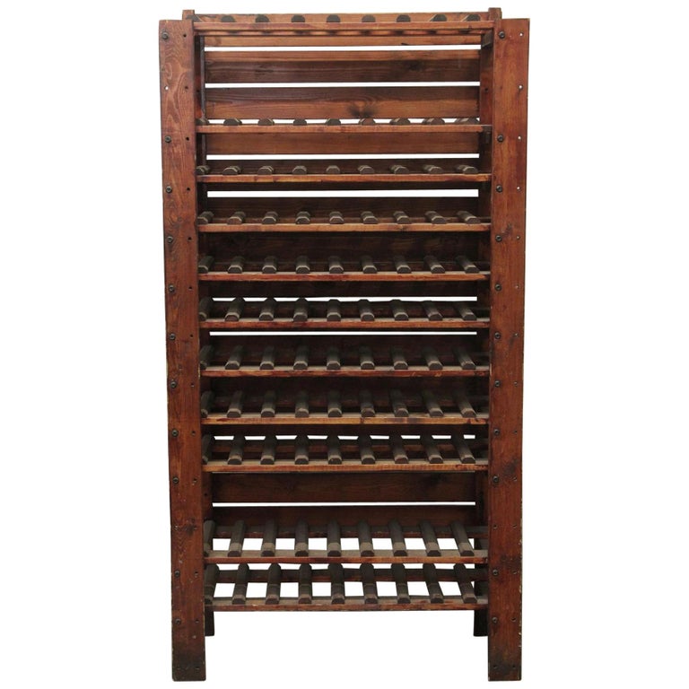 1920s Tall Dark Tone Wood Wine Rack at 1stdibs