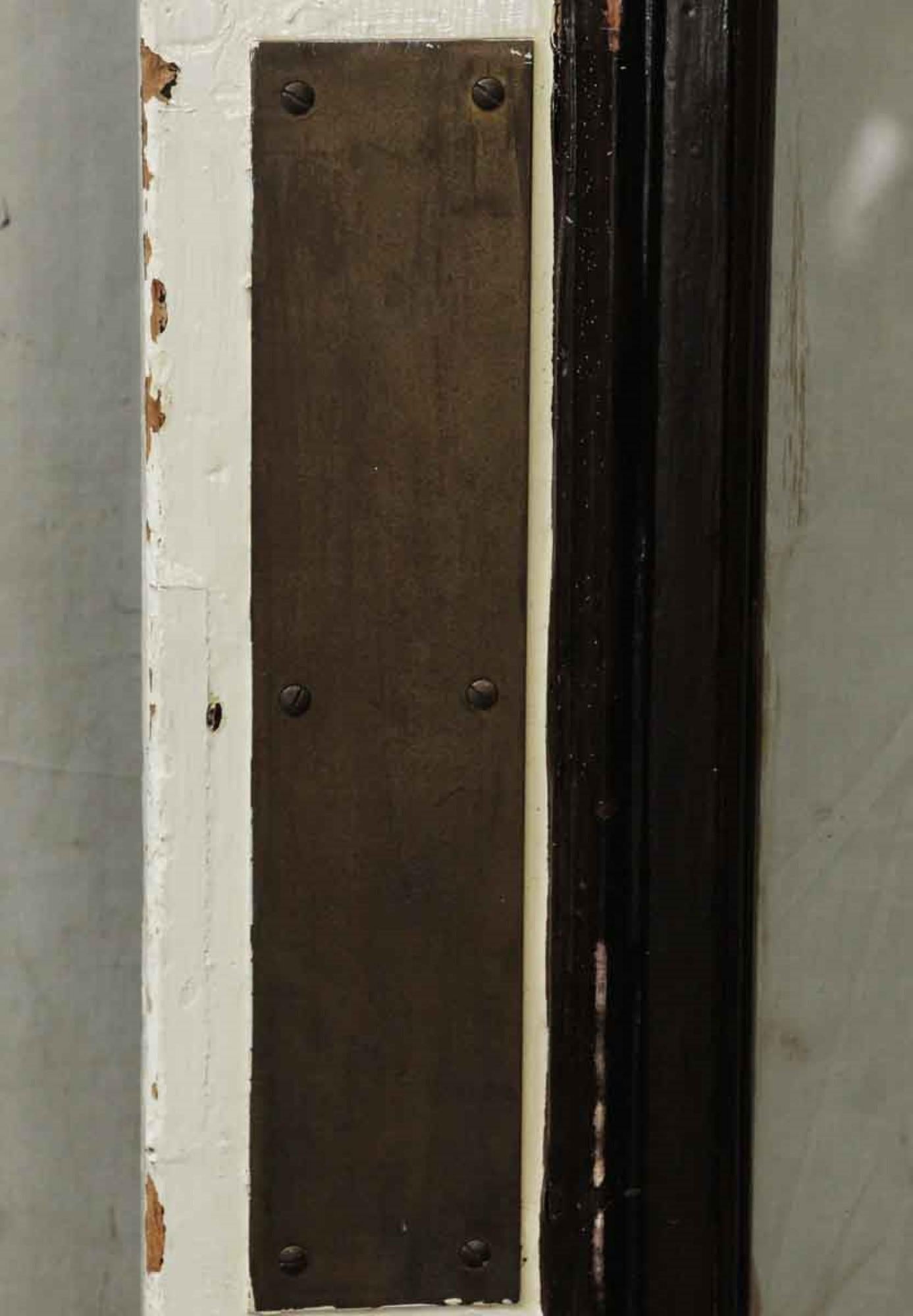 1920s Tall Double Swing Wooden Doors with Full Glass Panels 2