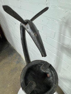 1920's Thomas Molesworth Figural "giraffe" iron stand / ash receptacal