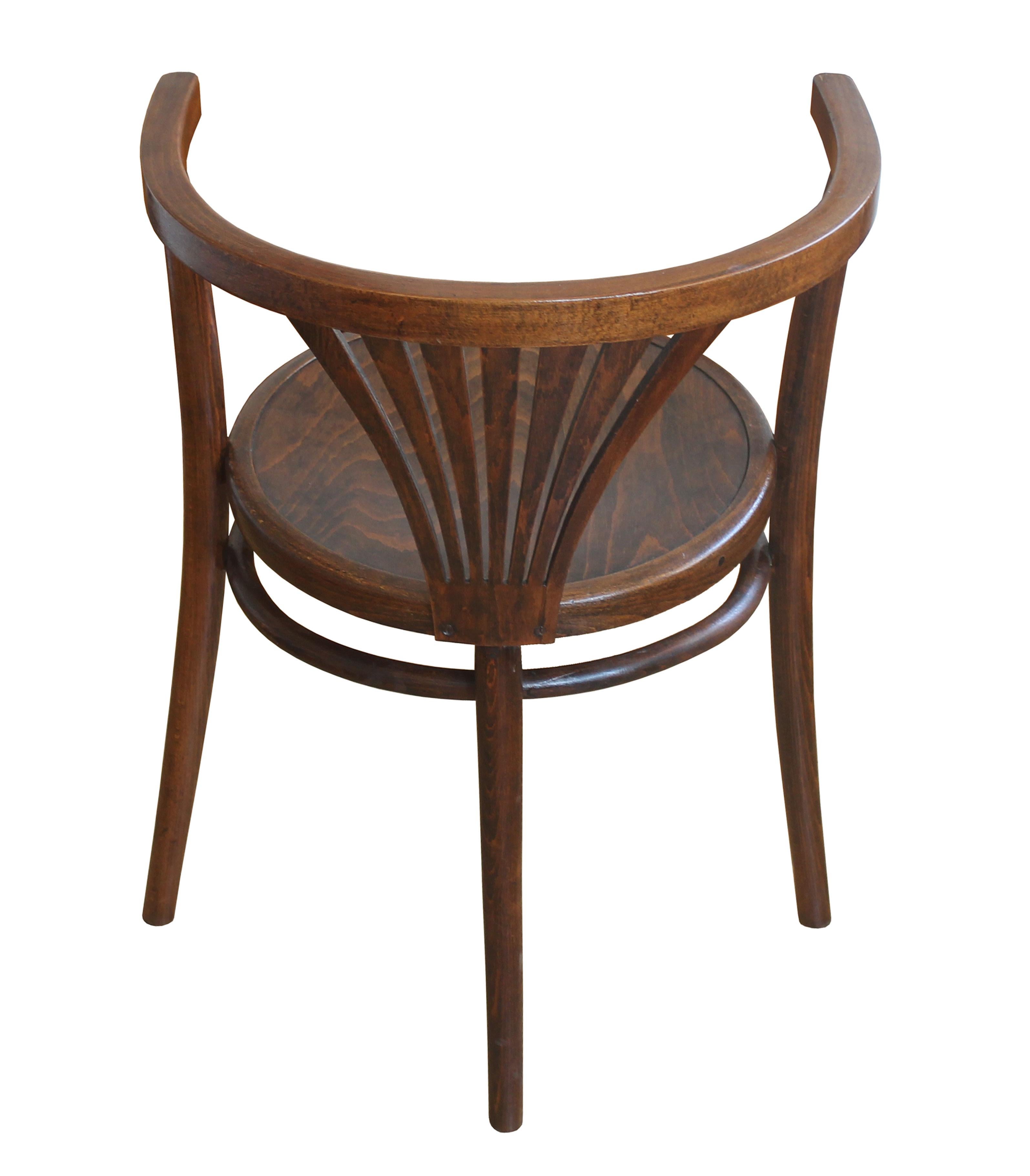 Art Nouveau 1920's Thonet Dining Chair Model B 28